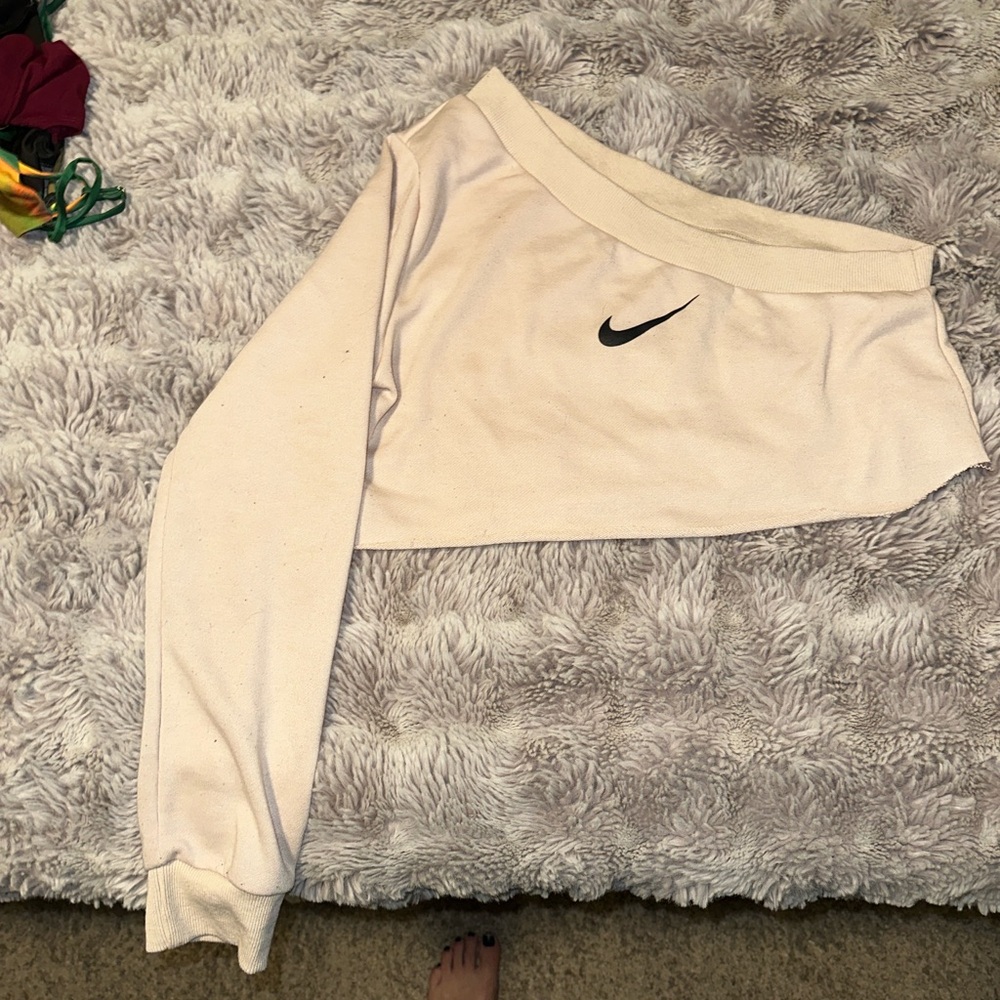 Nike Off-Shoulder Beige Top